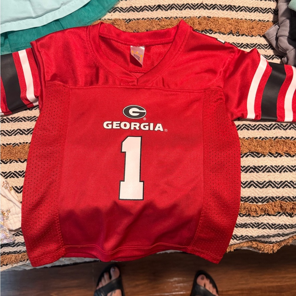 Georgia Kids Red Football Jersey